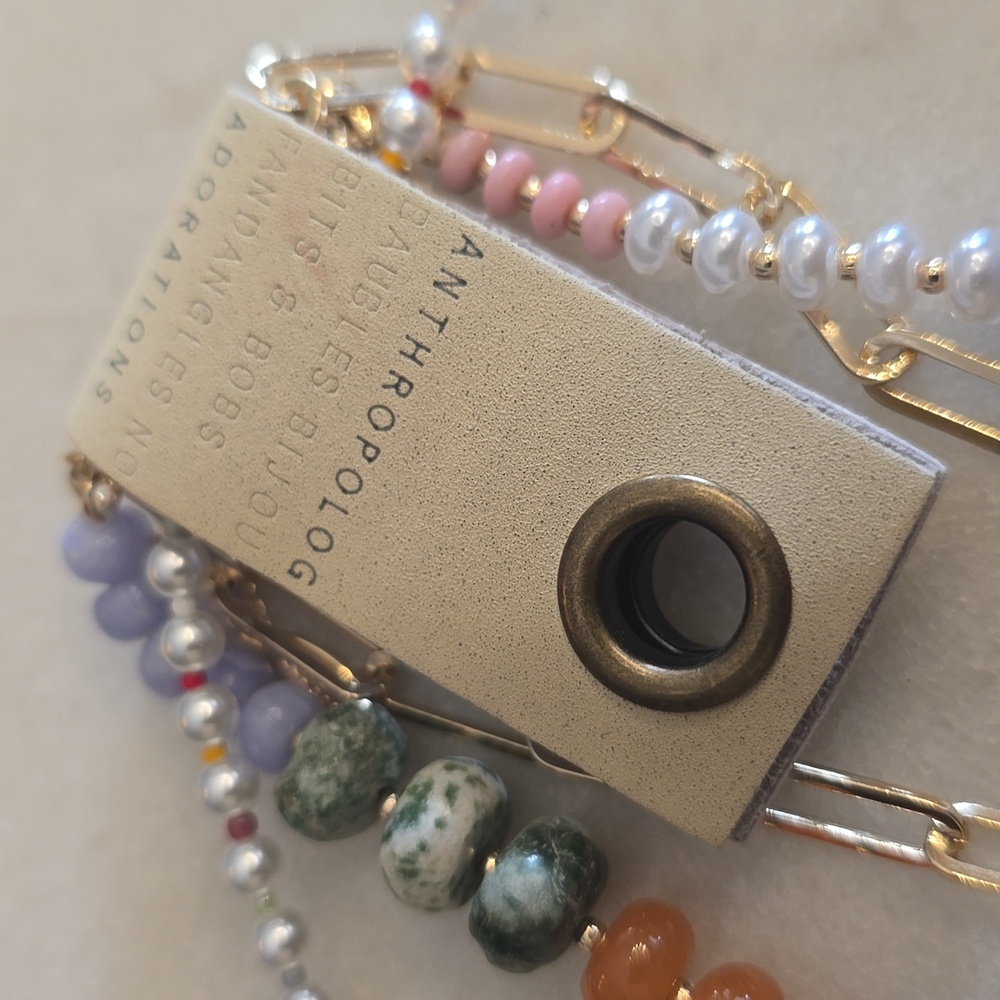 NWT Anthropologie Icon Layer 14k Gold Plated Necklace - Picture 7 of 8